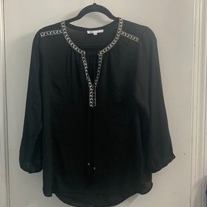 A cute black and white blouse